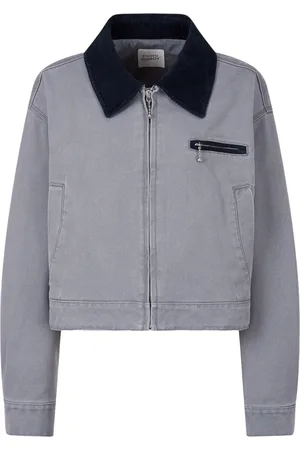 Studio Tomboy Corduroy-collar cropped jacket