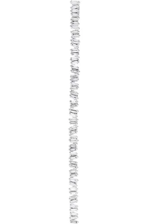 Suzanne Kalan 18kt white gold Classic diamond drop clip-on necklace
