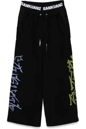 SANKUANZ Scrawl-graphic trousers