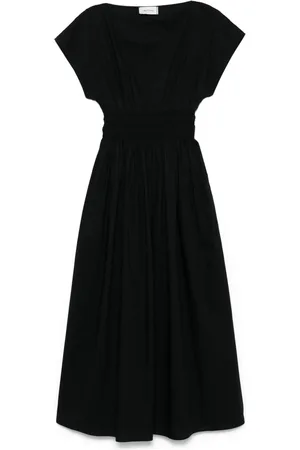 MATTEAU Shirred-waist midi dress
