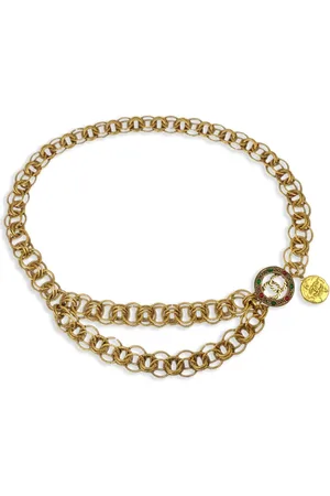 CHANEL 1990-2000s Medallion gripoix chain belt