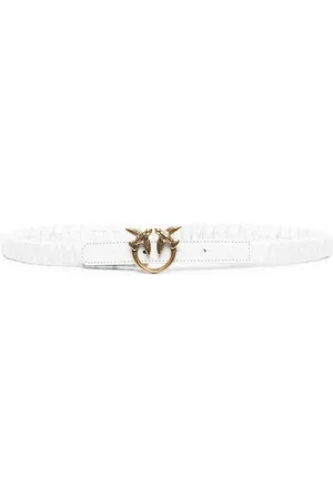Pinko Logo-plaque sheepskin belt