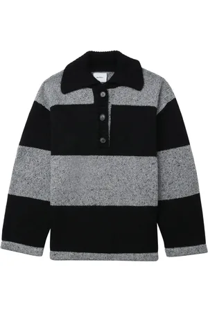 Halfboy Spread-collar striped jumper