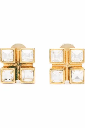 Saint Laurent 2010 crystal-embellished clip-on earrings
