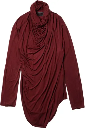 JULIUS Hood-neck long sleeve top