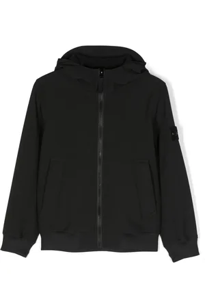 Stone Island Logo-patch hooded jacket