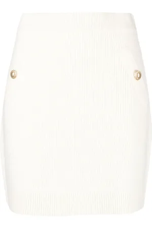 Michael Kors High-waisted ribbed skirt