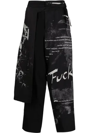 YOHJI YAMAMOTO Overlapping-panel straight-leg trousers