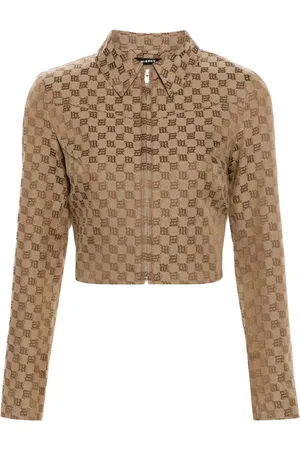MISBHV Jacquard-monogram cropped jacket