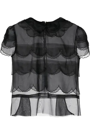 Maison Margiela Flounced silk blouse