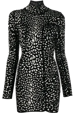 Roberto Cavalli Leopard jacquard mini dress