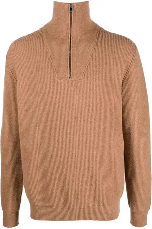 Roberto Collina Half zip ribbed jumper