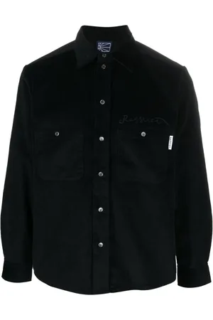 Rassvet Logo-embroidered corduroy cotton shirt