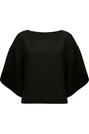 GOEN.J Boat neck wide-sleeved top