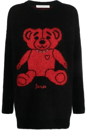 Alessandra Rich Bear jacquard-knit jumper
