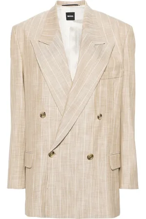 HUGO BOSS Pinstriped double-breasted blazer