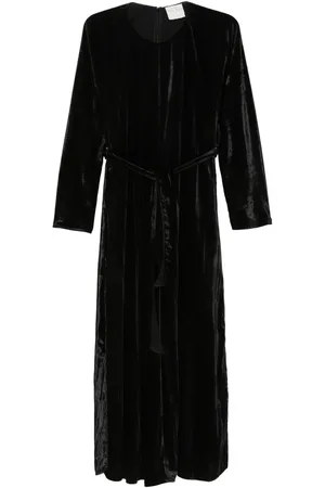 FORTE FORTE Pleated velvet maxi dress