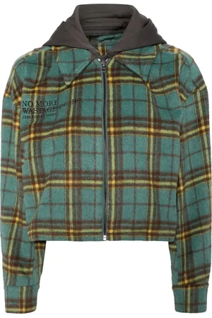 Izzue Checked hooded jacket