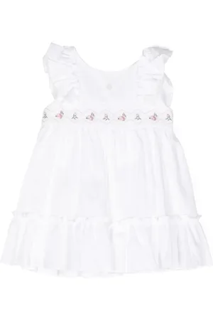 PATACHOU Floral-embroidery cotton dress