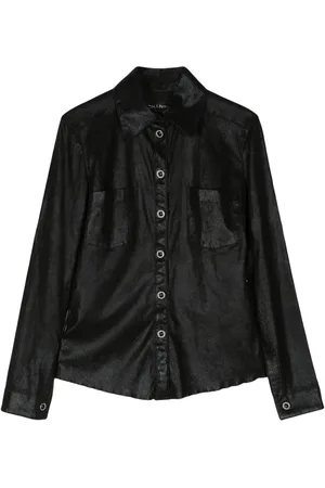 CHANEL Long-sleeve leather shirt