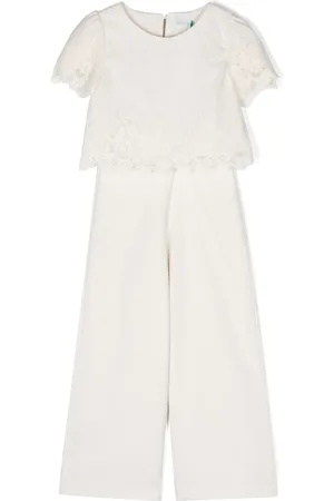 Abel & Lula Polka-dot embroidered trousers set