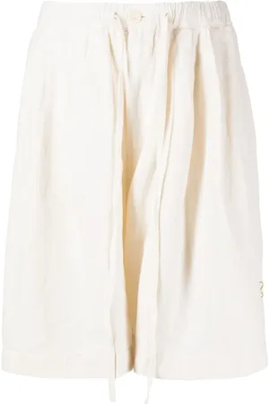 Story Pumpkin-embroidered organic-cotton shorts
