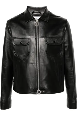 Courrèges Leather trucker jacket