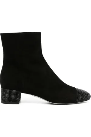 RENE CAOVILLA 45mm rhinestone suede boots