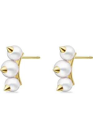 Tasaki 18kt yellow Collection Line Danger neo earrings