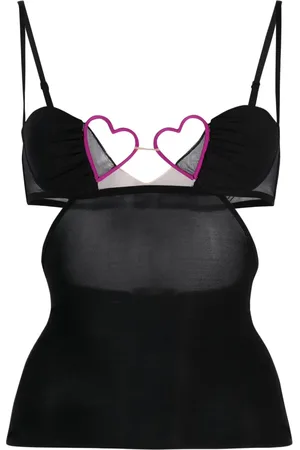 Nensi Dojaka Heart-detail bustier top