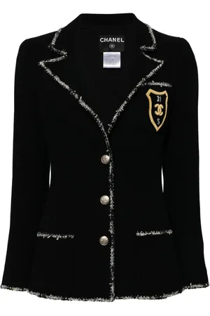 CHANEL 2005 emblem single-breasted blazer