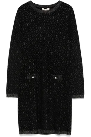 Twin-Set Logo-jacquard dress