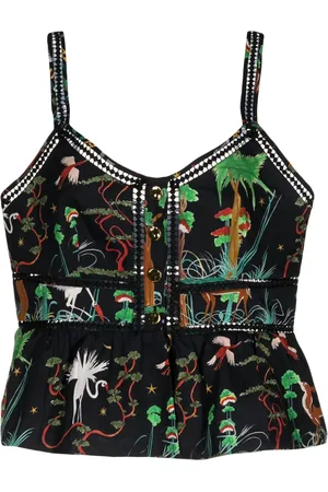 HAYLEY MENZIES Graphic-print sleeveless top