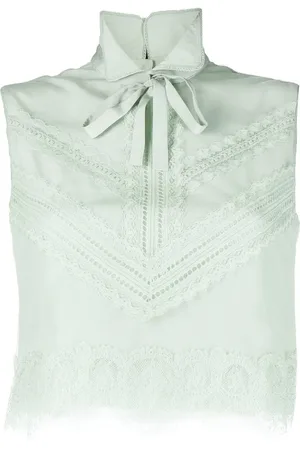 SHIATZY CHEN Lace-trim mulberry-silk vest