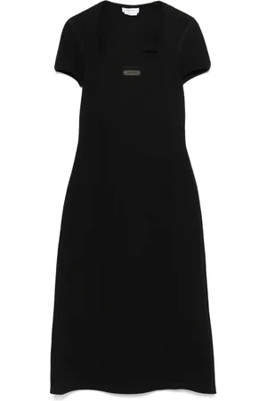 Alexander McQueen Logo-plaque midi dress