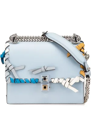 Fendi 2010-2024 Small Vitello Liberty Whipstitch Bow Kan I crossbody bag
