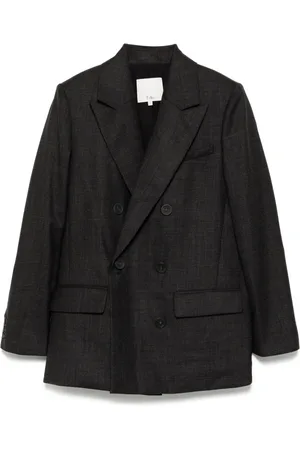 tibi Check dennis cutout blazer