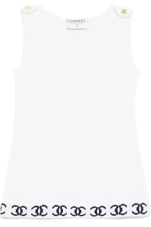 CHANEL 1990-2000s sleeveless top