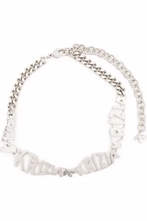 KRIZIA Logo-plaque necklace