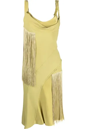 Victoria Beckham Fringe-detail sleeveless dress