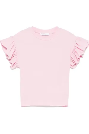MISS GRANT Ruffle-detail T-shirt