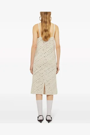 Jil Sander Embroidered cotton midi dress