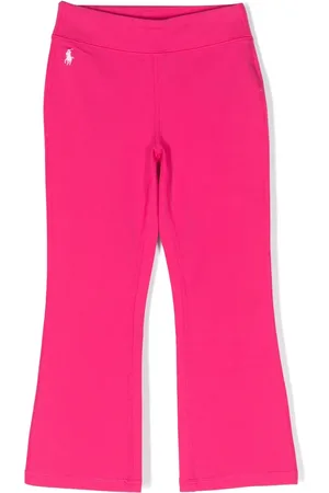 Ralph Lauren Embroidered-logo flared leggings