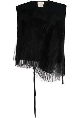Shanshan Ruan Asymmetric silk tank top