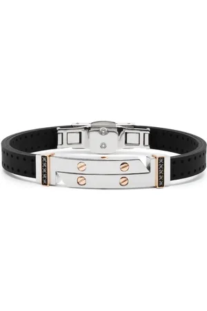 BARAKA Logo-engraved diamond-detail bracelet