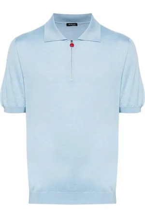 Kiton Mélange fine-knit polo shirt