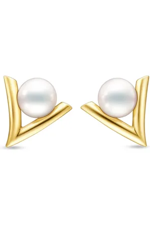 Tasaki 18kt yellow Danger Claw pearl earrings