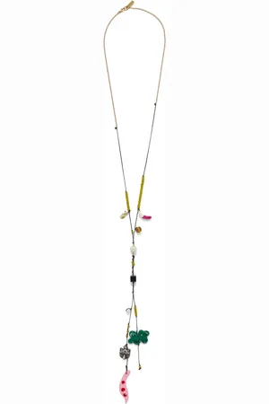 Marni Bead-detail charm necklace