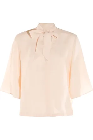 Glanshirt Tied-neck blouse