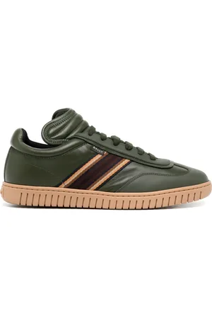Bally Side-stripe leather low-top sneakers